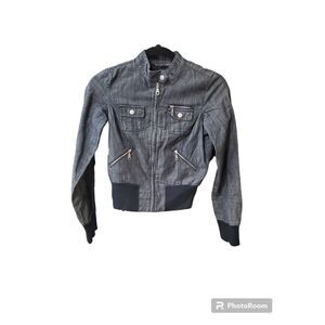 PAPAYA Authentic AMERICAN BRAND BLUE ZIP UP JACKET JUNIOR SZ SMALL